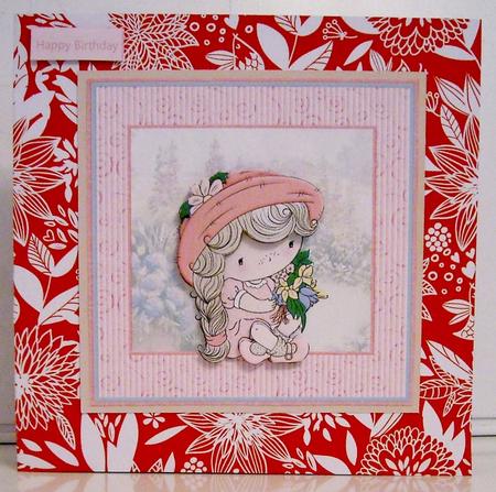 A Bouquet of Spring Card with Large Decoupage by Pam Stubley