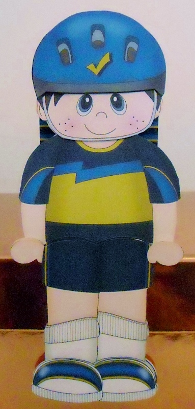 3D on the Shelf Card Kit - Little Cyclist Boy Lance by Pam Stubley