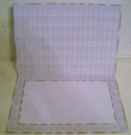 Cream-beige Tartan Insert, with Borders by Pam Stubley