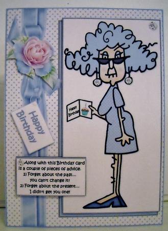 Stella Has Birthday Advice Quick Card by Pam Stubley
