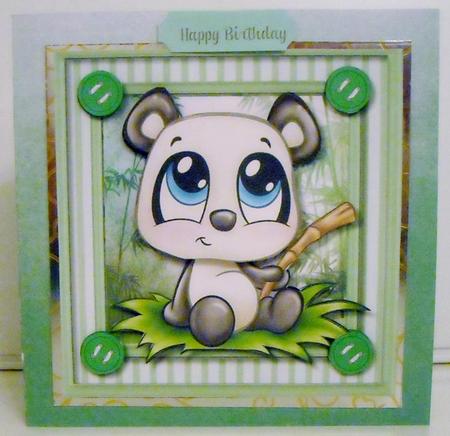 8x8 Mini Kit Cute Panda in the Bamboo by Pam Stubley