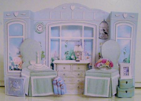 My Little Rooms Mini-kit - Green Damask by Pam Stubley