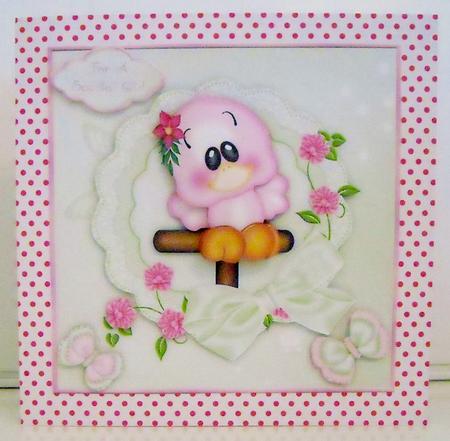 Chirpy Chick 8" Square Card Mini-kit by Pam Stubley