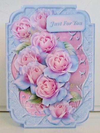 Frosted Roses Shaped Card Mini Kit by Pam Stubley