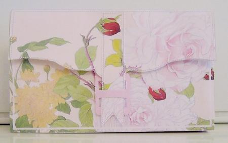 Pink Roses Big Blooms 3D File Purse Mini Kit by Pam Stubley