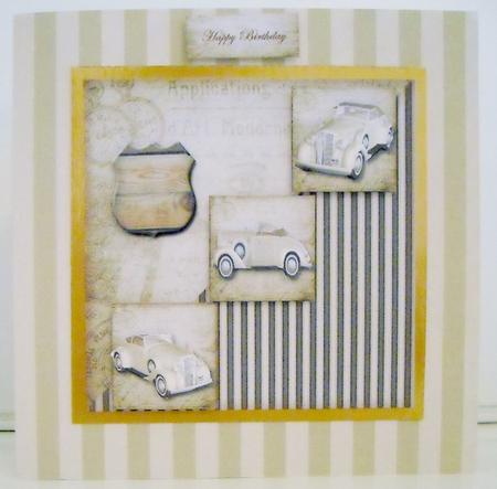 Male Card Vintage Cars by Pam Stubley