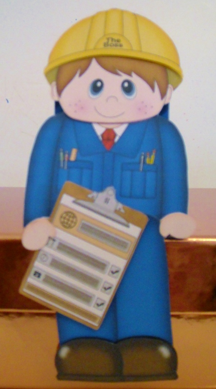 3D on the Shelf Card Kit - Little Boss Man Engineer Nick by Pam Stubley