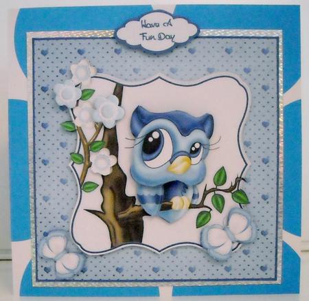 Ollie Owl 8" Square Card Mini-kit by Pam Stubley