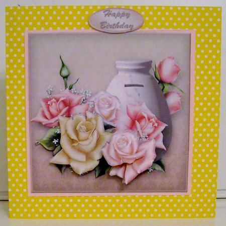 Edwardian Roses Money Pot Card Mini Kit by Pam Stubley