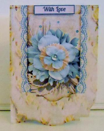 Flap Card 5x7 Inch Yellow Blue 327 by Pam Stubley