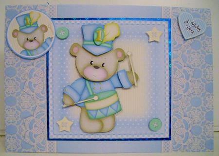 Vintage Lace Panel A4 Background - Aqua by Pam Stubley