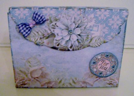 Big Pinchbox (bag) Soft Color Blue Peach 101 by Pam Stubley