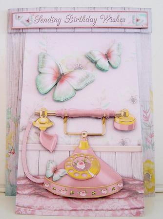 3 in 1 Pink Butterfly Phone by Pam Stubley
