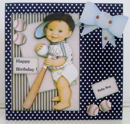 Cute Birthday Boy Baseball by Pam Stubley