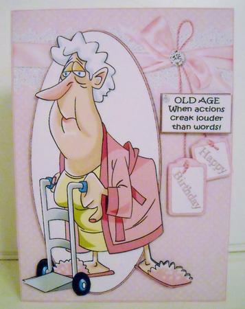 Millie About Old Age Quick Card by Pam Stubley