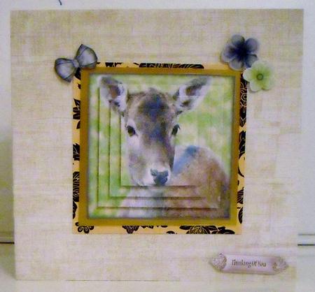 Wild Deer Watercolour Pyramid Topper by Pam Stubley