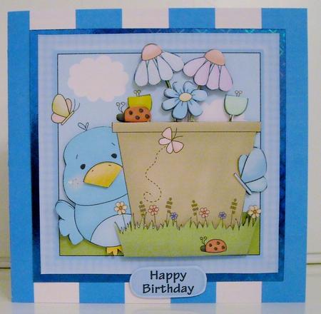 Little Peeping Bluebird Mini Card Kit by Pam Stubley