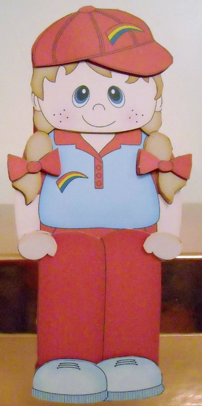 3D on the Shelf Card Kit - Little Rainbow Brownie Chloe by Pam Stubley