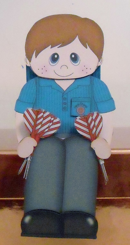 3D on the Shelf Card Kit - Young Man Darts Player Darren by Pam Stubley