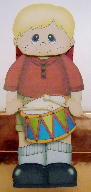 3D on the Shelf Card Kit - Little Ethnic Drummer Boy Dylan by Pam Stubley