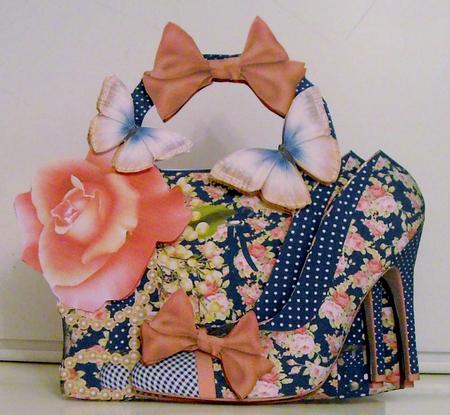 Gorgeous Shoes and Handbag Shaped Shoe Card Kit by Pam Stubley
