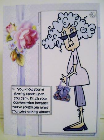Stella Knows She's Getting Older Quick Card by Pam Stubley