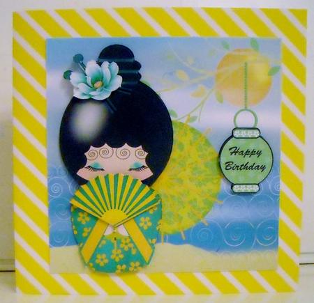 Hope Kokeshi Doll Mini Card Kit by Pam Stubley