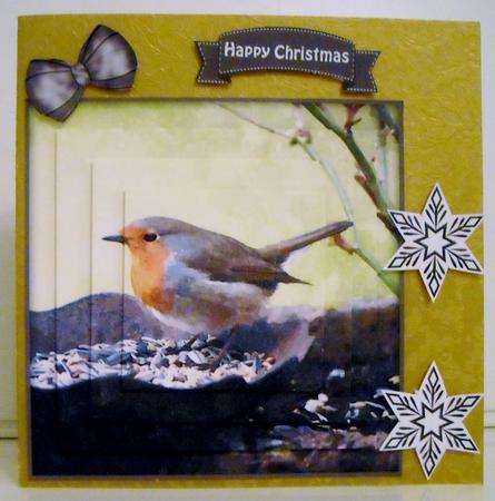 Winter Robin Watercolour Pyramid Topper by Pam Stubley