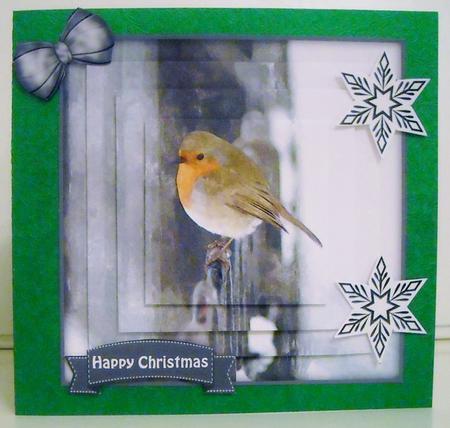 Winter Robin Watercolour Pyramid Topper by Pam Stubley