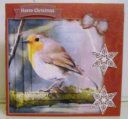 Winter Robin Watercolour Pyramid Topper by Pam Stubley