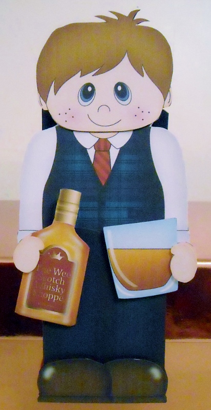 3D on the Shelf Card Kit - Little Whisky Drinker Malcolm by Pam Stubley
