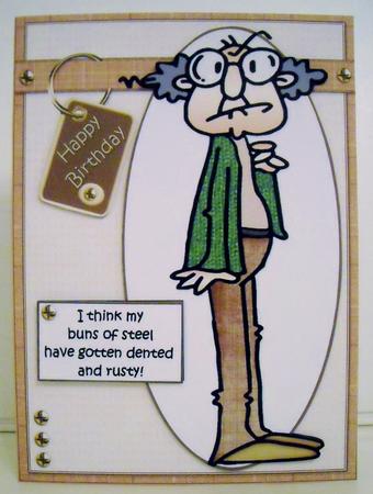 Gus and His Buns of Steel Quick Card by Pam Stubley