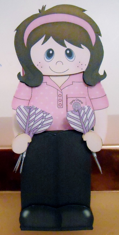 3D on the Shelf Card Kit - Little Darts Lady Denise by Pam Stubley