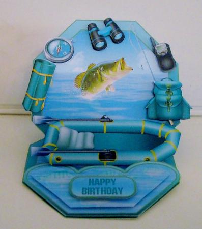 The Fishing Trip Father's Day / Birthday Easel Card Kit by Pam Stubley