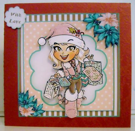 Christmas Shopping! Card Front Kit by Pam Stubley