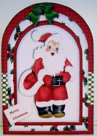 Arch Card Christmas Santa by Pam Stubley