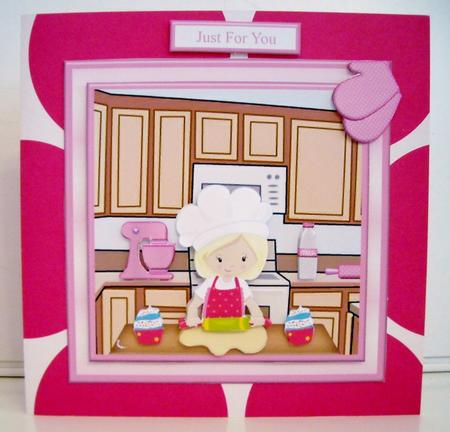 Let's Bake a Cake Card Mini Kit & Decoupage by Pam Stubley
