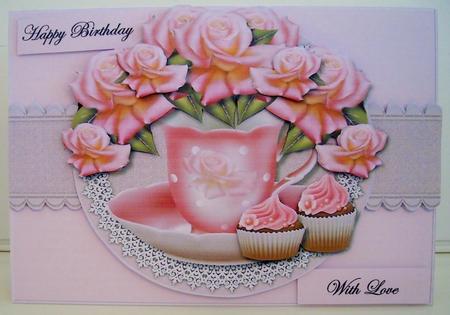 Mini Kit Teacup & Edwardian Roses by Pam Stubley