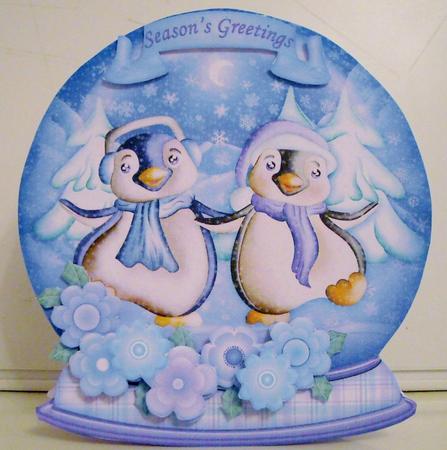 Christmas Snow Globe Flakey Friends Shaped Card Mini Kit by Pam Stubley