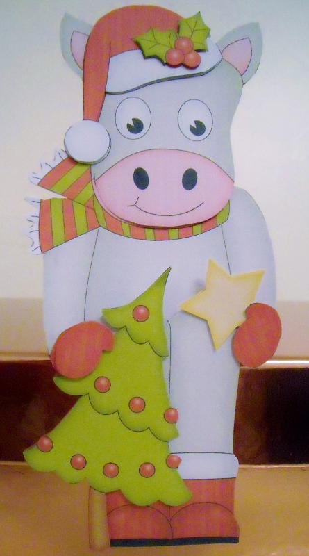 3D on the Shelf Card Kit - Christmas Gigi the Horse by Pam Stubley