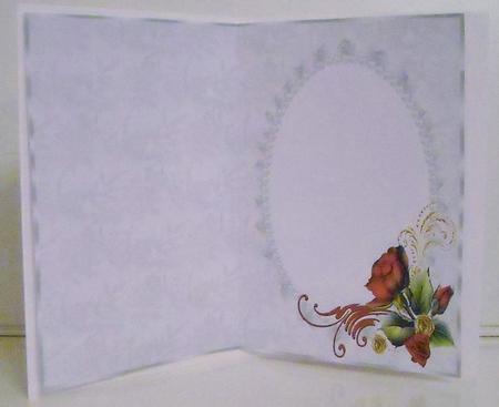 Silver Floral, Lace, Pearl and Drama Rose Insert by Pam Stubley