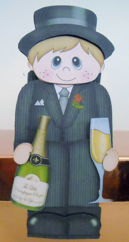 3D on the Shelf Card Kit - Champagne Celebrations Tristan by Pam Stubley