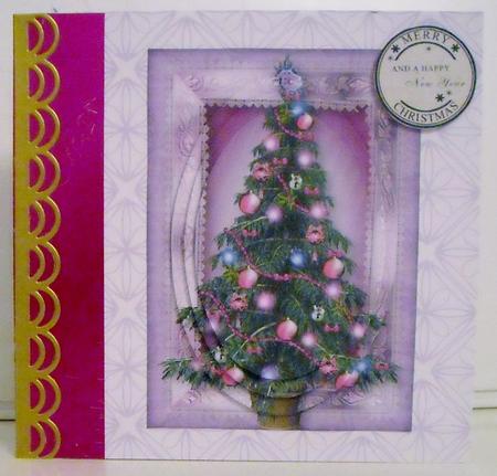 Pink & Purple Christmas Tree Pyramid Mini Kit by Pam Stubley