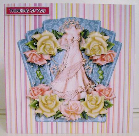 Art Deco Topper Vintage Dress & Roses by Pam Stubley
