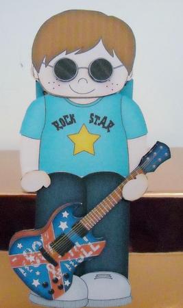 3D on the Shelf Card Kit - Little Rock N Roll Guitarist Max by Pam Stubley