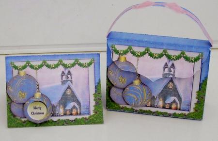 Smaller Box Purple Christmas Baubles 112 by Pam Stubley