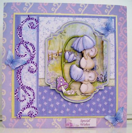Hide & Seek Mice 8x8 Birthday Decoupage Mini Kit by Pam Stubley