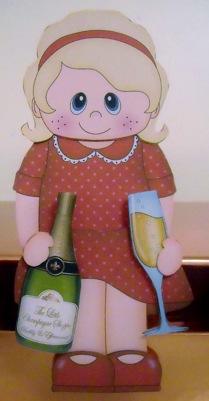 3D on the Shelf Card Kit - Champagne Celebrations Edwina by Pam Stubley