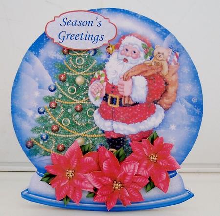 Christmas Snow Globe Santa & Tree Shaped Card Mini Kit by Pam Stubley