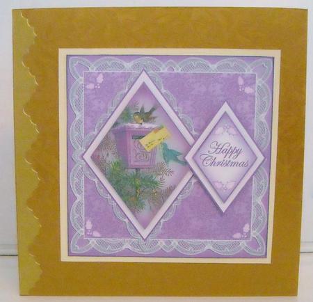 Postbox Happy Christmas 7in Double Diamond Topper by Pam Stubley